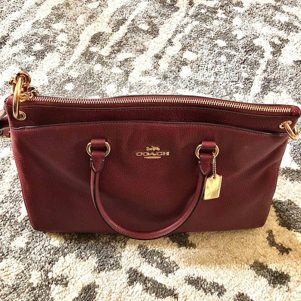 Coach Signature Raspberry Purse